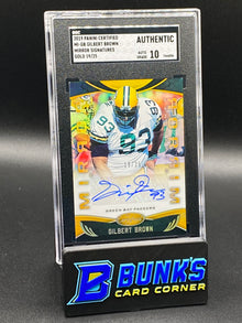 2019 Gilbert Brown Mirror Signatures Gold SGC Auto. 10 (Box 25)