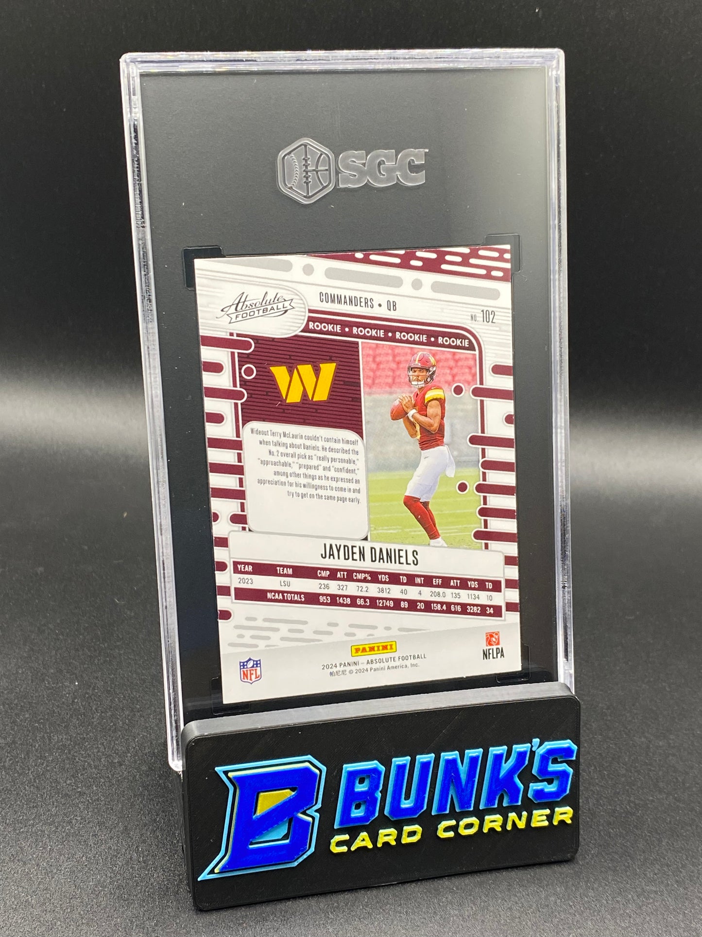 2024 Jayden Daniels Green RC SGC 10 (Box 26)
