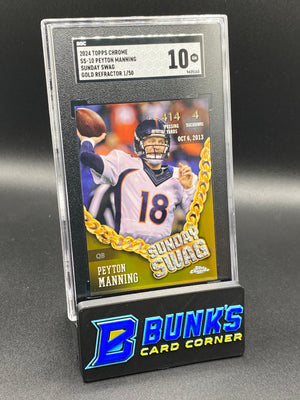 2024 Peyton Manning Sunday Swag Gold Refractor SGC 10