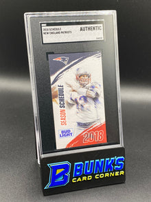 2018 New England Patriots Schedule SGC (Box 26)