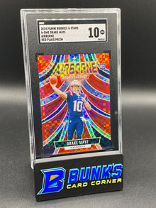 2024 Drake Maye Airborne Red Plaid Prizm RC SGC 10 (Box 26)