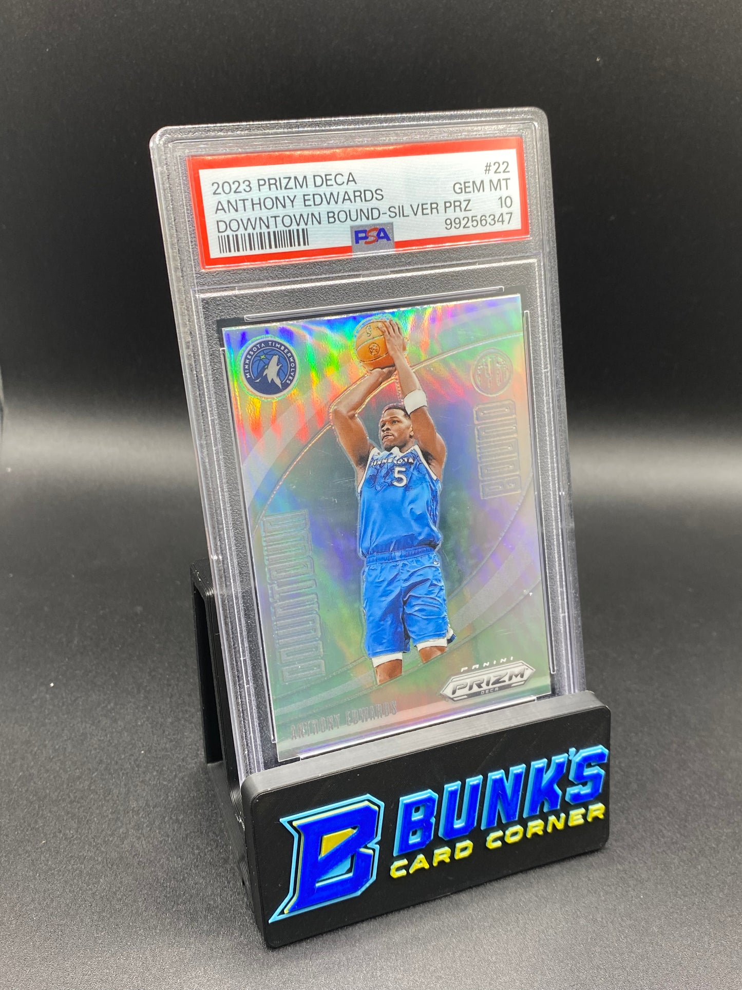 2023 Anthony Edwards Downtown Bound-Sliver Prizm PSA 10 (Box 27)