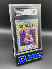 2024 JJ McCarthy Notoriety Mosaic Prizm RC SGC 10 (Box 27)