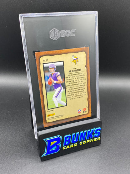 2024 JJ McCarthy Notoriety Mosaic Prizm RC SGC 10 (Box 27)