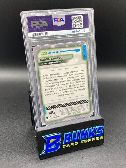 2023 Corbin Carroll Planetary Pursuit-Earth RC SP PSA 9 (Box 28)