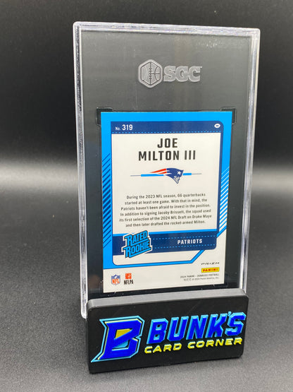 2024 Joe Milton III Blue Scope Prizm SGC 10 (Box 28)