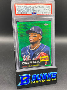 2022 Ronald Acuna JR. Green Wave PSA 10 (Box 28)