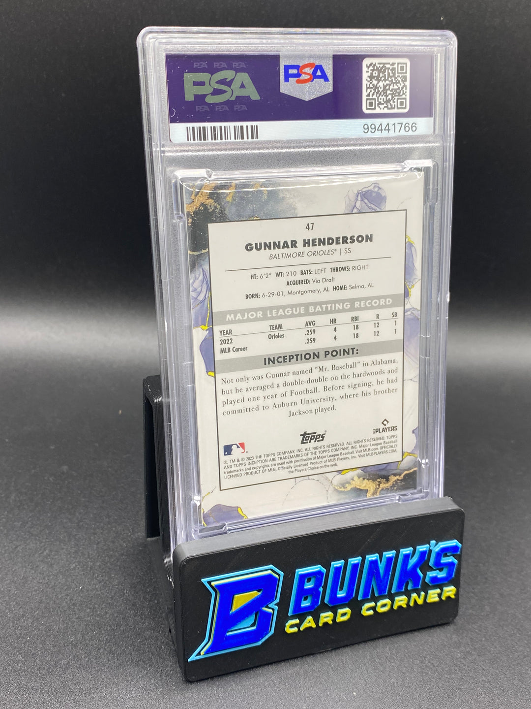 2023 Gunnar Henderson Green RC PSA 10
