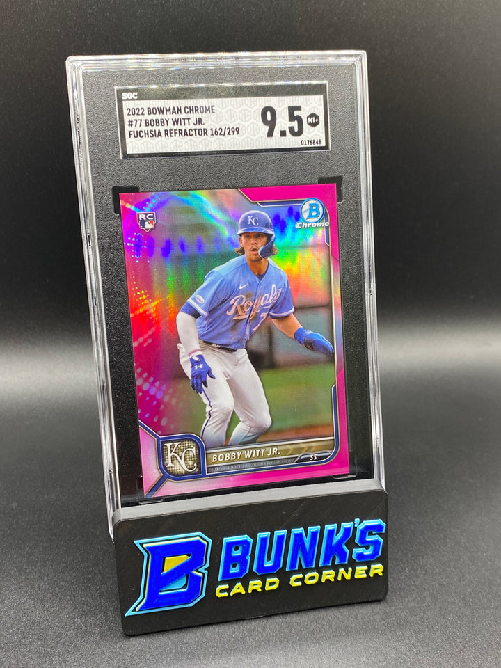 2022 Bobby Witt JR. Fuchsia Refractor RC SGC 9.5
