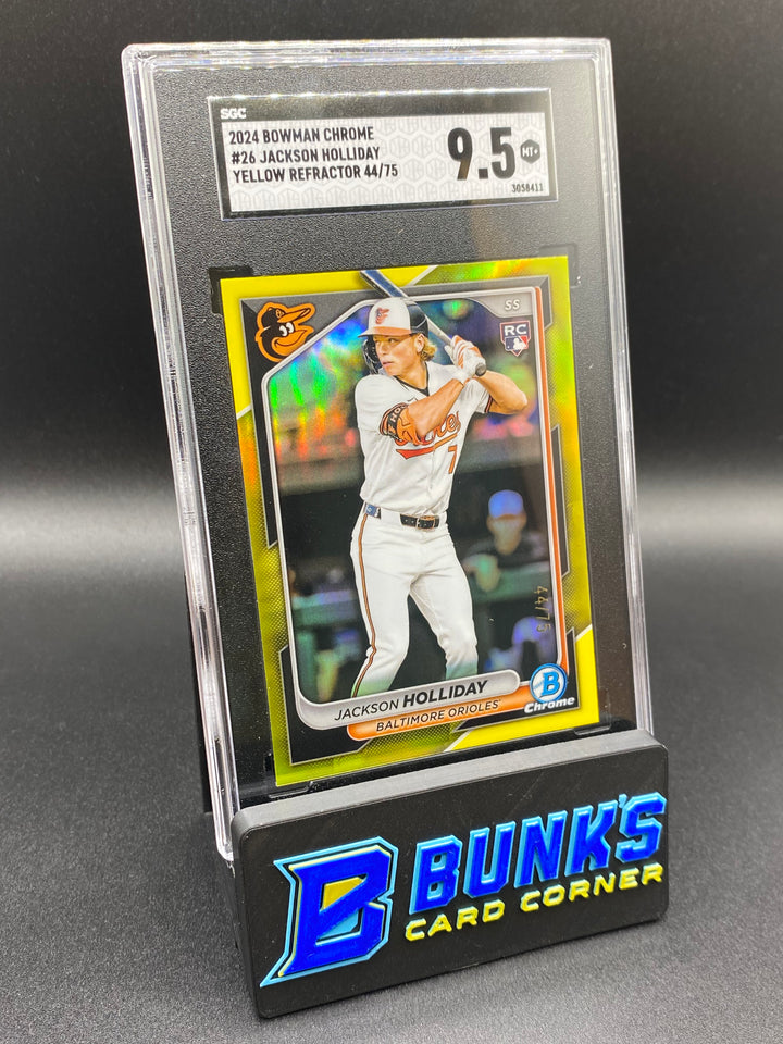 2024 Jackson Holliday Yellow Refractor RC SGC 9.5 (Box 33)