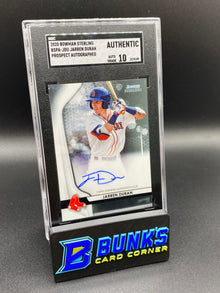 2020 Jarren Duran Prospect Autographed SGC Auto 10 (Box 33)