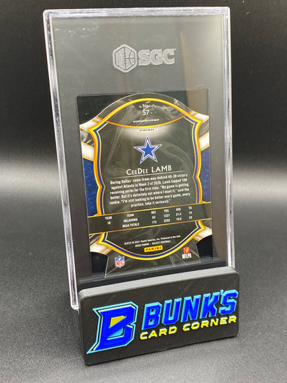 2020 Ceedee Lamb Tri-Color Die-Cut Prizm SGC 10 (Box 34)