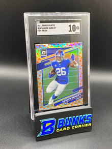 2021 Saquon Barkley Fire Prizm SGC 10