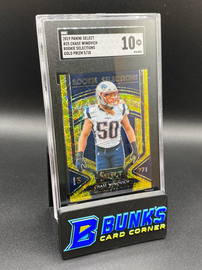 2019 Chase Winovich Rookie Selections Gold Prizm SGC 10 (Box 34)