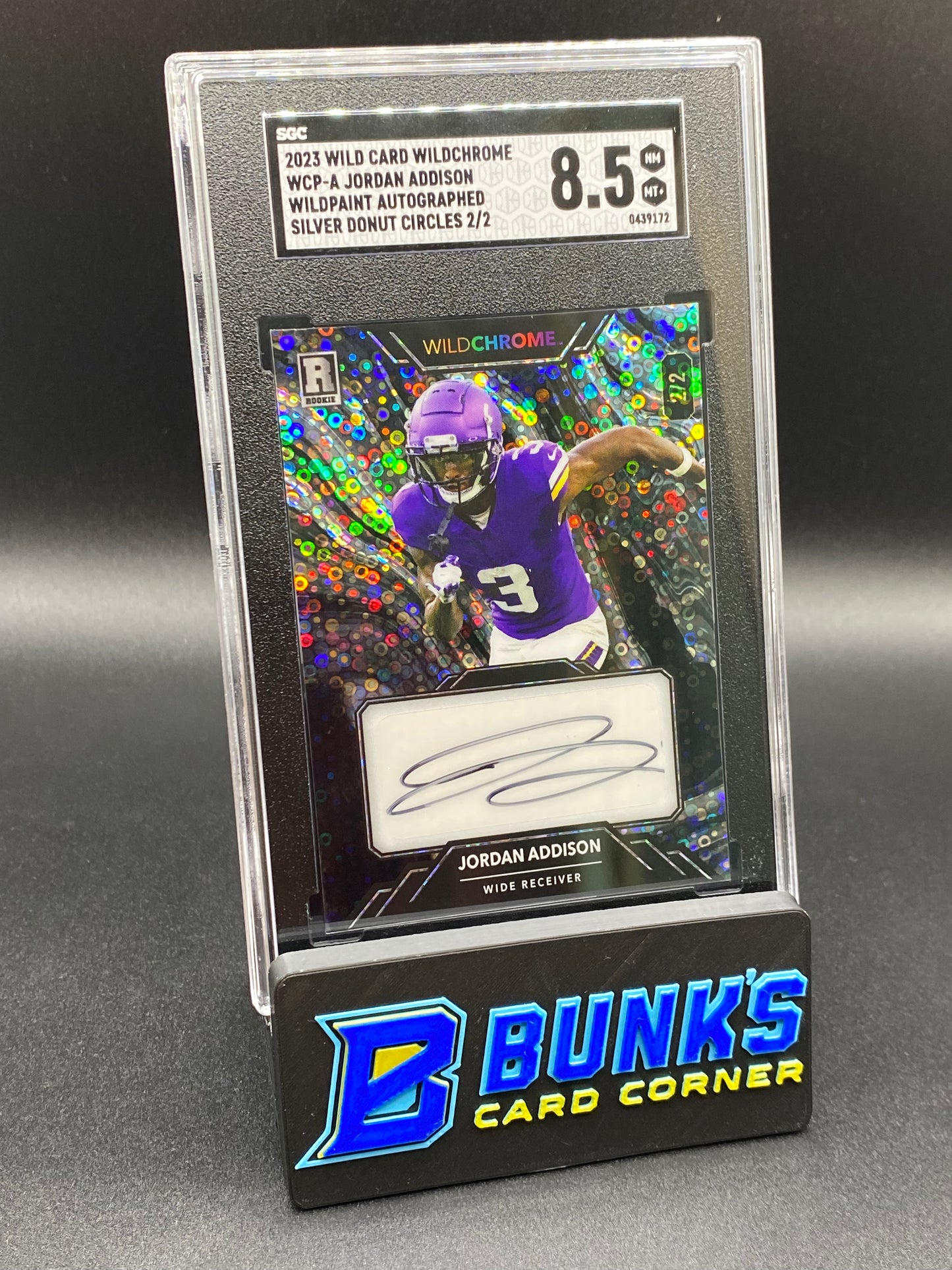 2023 Jordan Addison Wildpaint Auto. Silver Donut 2/2 SGC 8.5 (Box 34)
