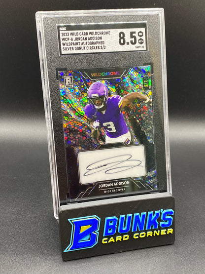 2023 Jordan Addison Wildpaint Auto. Silver Donut 2/2 SGC 8.5 (Box 34)