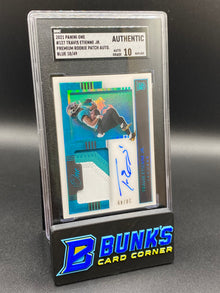 2021 Travis Etienne JR. Rookie Patch Auto Blue SGC Auto. 10 (Box 34)