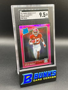 2021 Jaylen Waddle Donruss Optic Pink Prizm SGC 9.5 (Box 34)