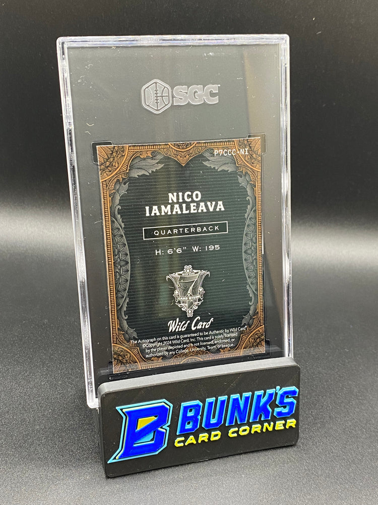 2024 Nico Lamaleava Auto. Clubs Chalk Shatter Silver 1/2 SGC Auto. 10
