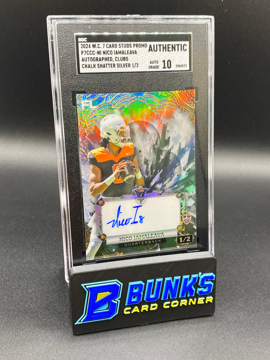 2024 Nico Lamaleava Auto. Clubs Chalk Shatter Silver 1/2 SGC Auto. 10