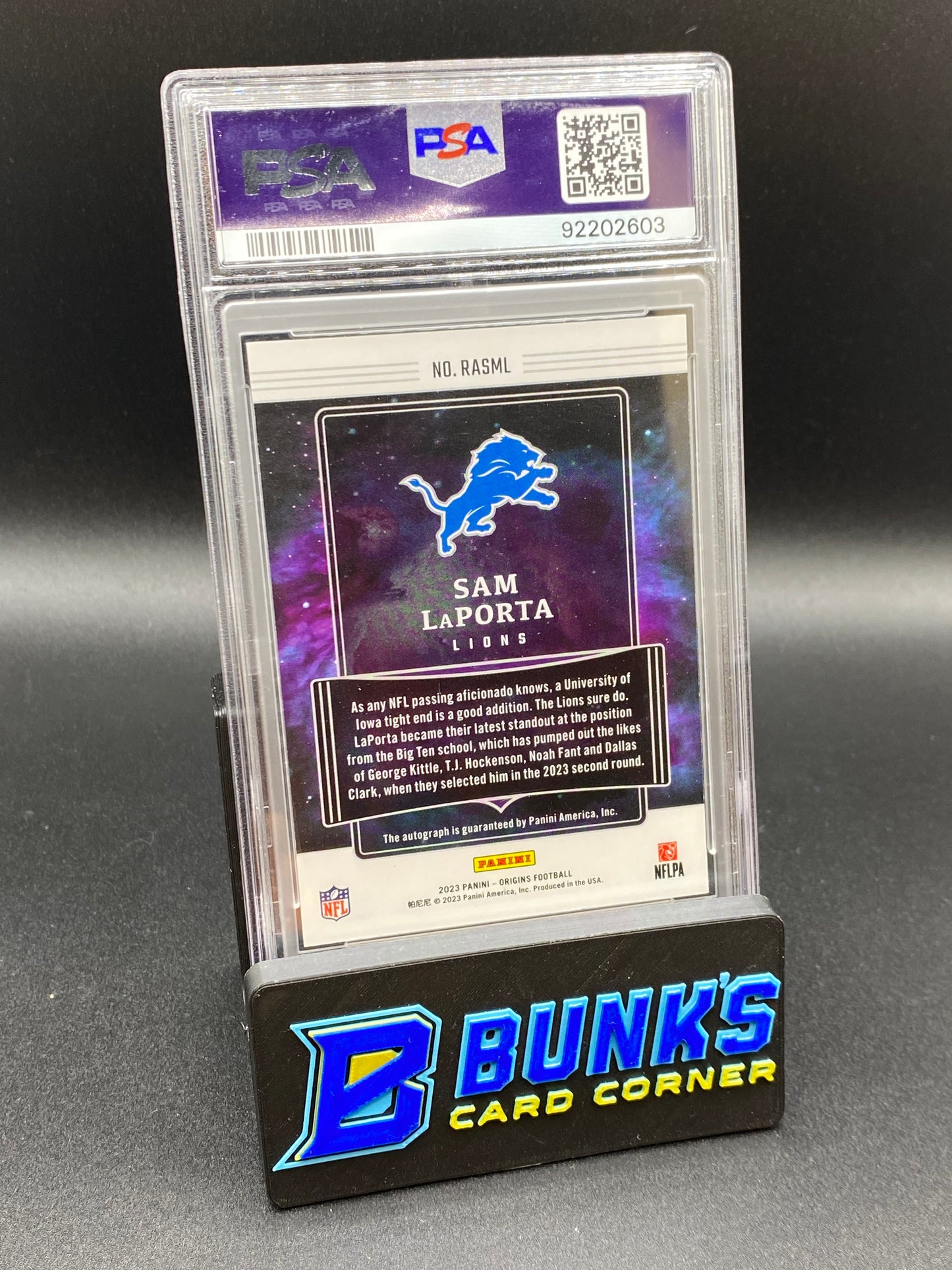 2023 Sam LaPorta Rookie Auto. PSA 9 (Box A14)