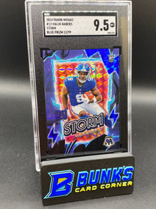 2024 Malik Nabers Storm Blue Prizm SGC 9.5 RC (Box A14)
