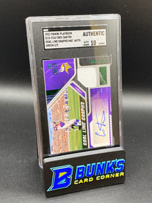 2021 Cris Carter Patch Auto. Green SGC Auto. 10 (Box 35)