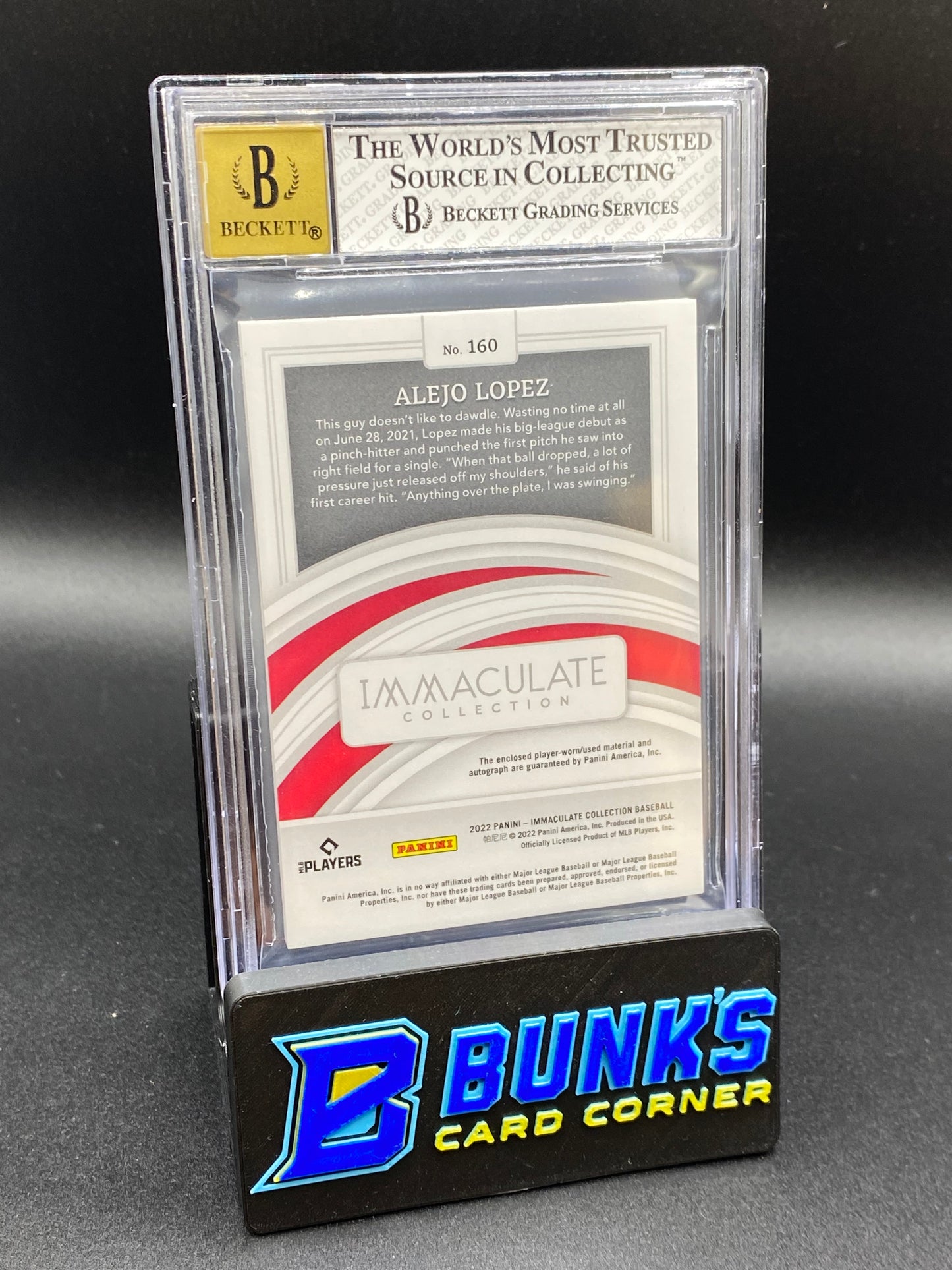 2022 Alejo Lopez Rookie Patch Auto. Holo Silver Becket 8 Auto. 10 (Box 35)