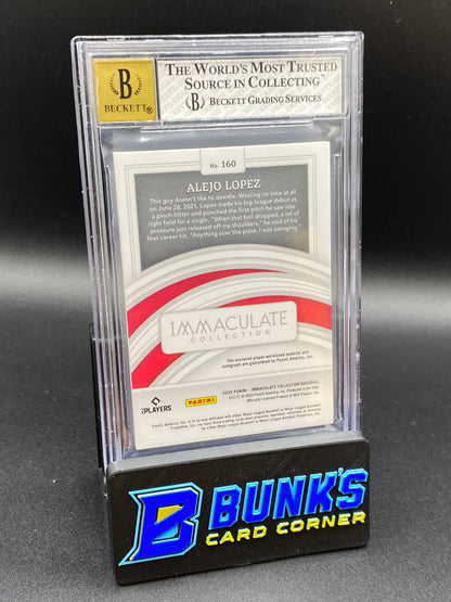 2022 Alejo Lopez Rookie Patch Auto. Holo Silver Becket 8 Auto. 10 (Box 35)