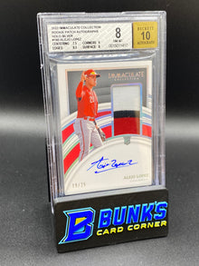 2022 Alejo Lopez Rookie Patch Auto. Holo Silver Becket 8 Auto. 10 (Box 35)