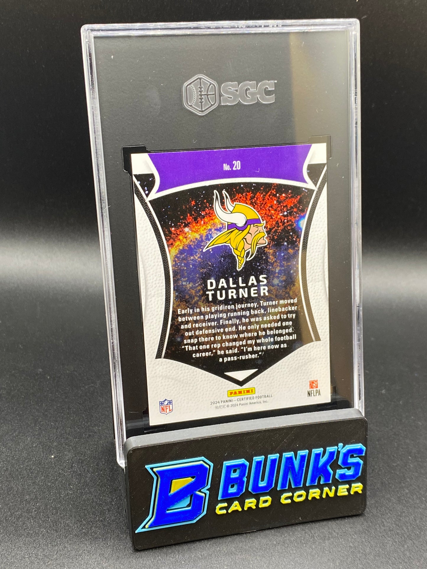 2024 Dallas Turner Certified Rookies Mirror Red SGC 10 (Box 35)