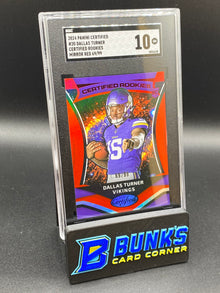2024 Dallas Turner Certified Rookies Mirror Red SGC 10 (Box 35)