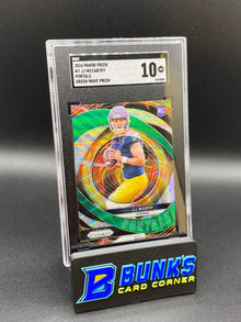 2024 JJ McCarthy Portals Green Wave Prizm SGC 10 RC (Box 36)