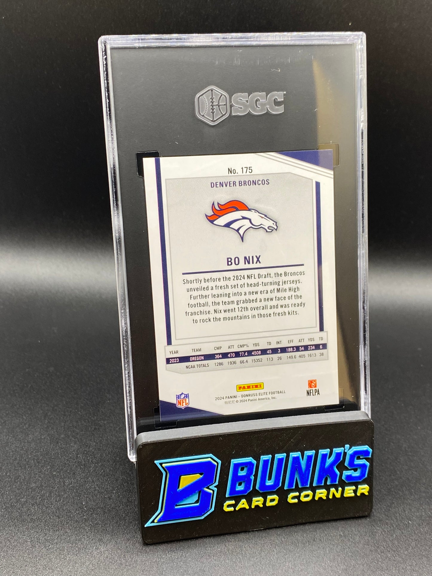 2024 Bo Nix Blue RC SGC 9.5 (Box 36)