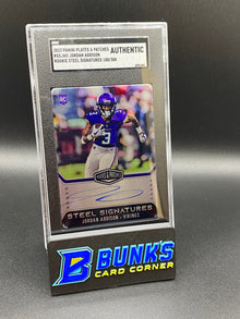 2023 Jordan Addison Rookie Steel Signatures SGC (Box 36)