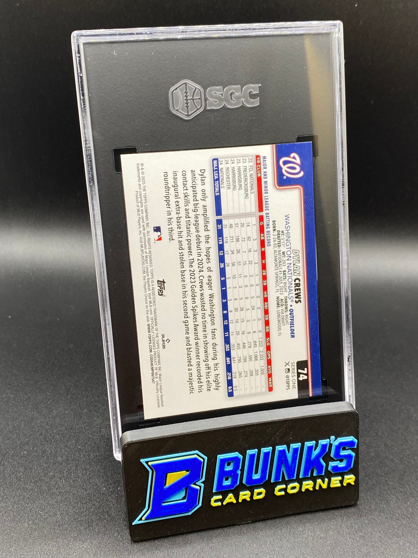 2025 Dylan Crews Confetti SGC 9.5 RC (Box 37)