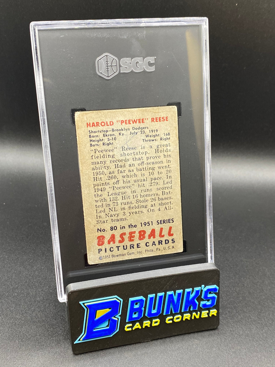 1951 “Pee Wee” Reese SGC (Box 37)