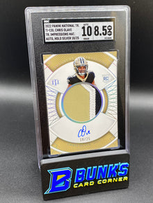2022 Chris Olave Tr. Impressions Mat. Auto. Holo Silver SGC 10/8.5 (Box 37)