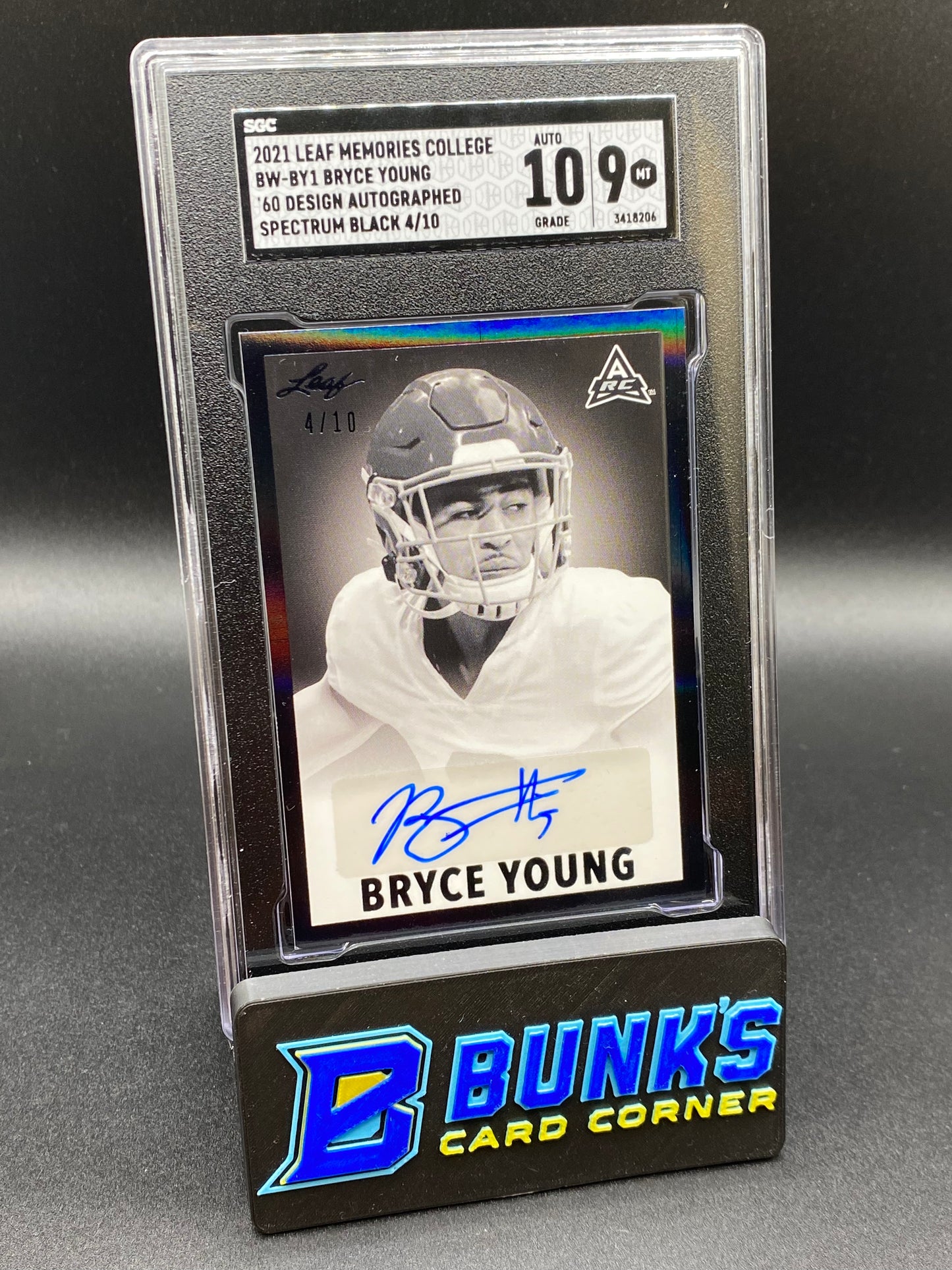 2021 Bryce Young ‘60 Design Auto Spectrum Black SGC 10/9 RC (Box 37)
