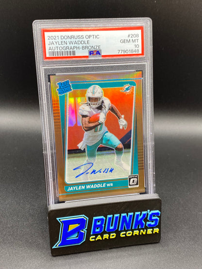 2021 Jaylen Waddle Auto. Bronze RC PSA 10 (Box 37)