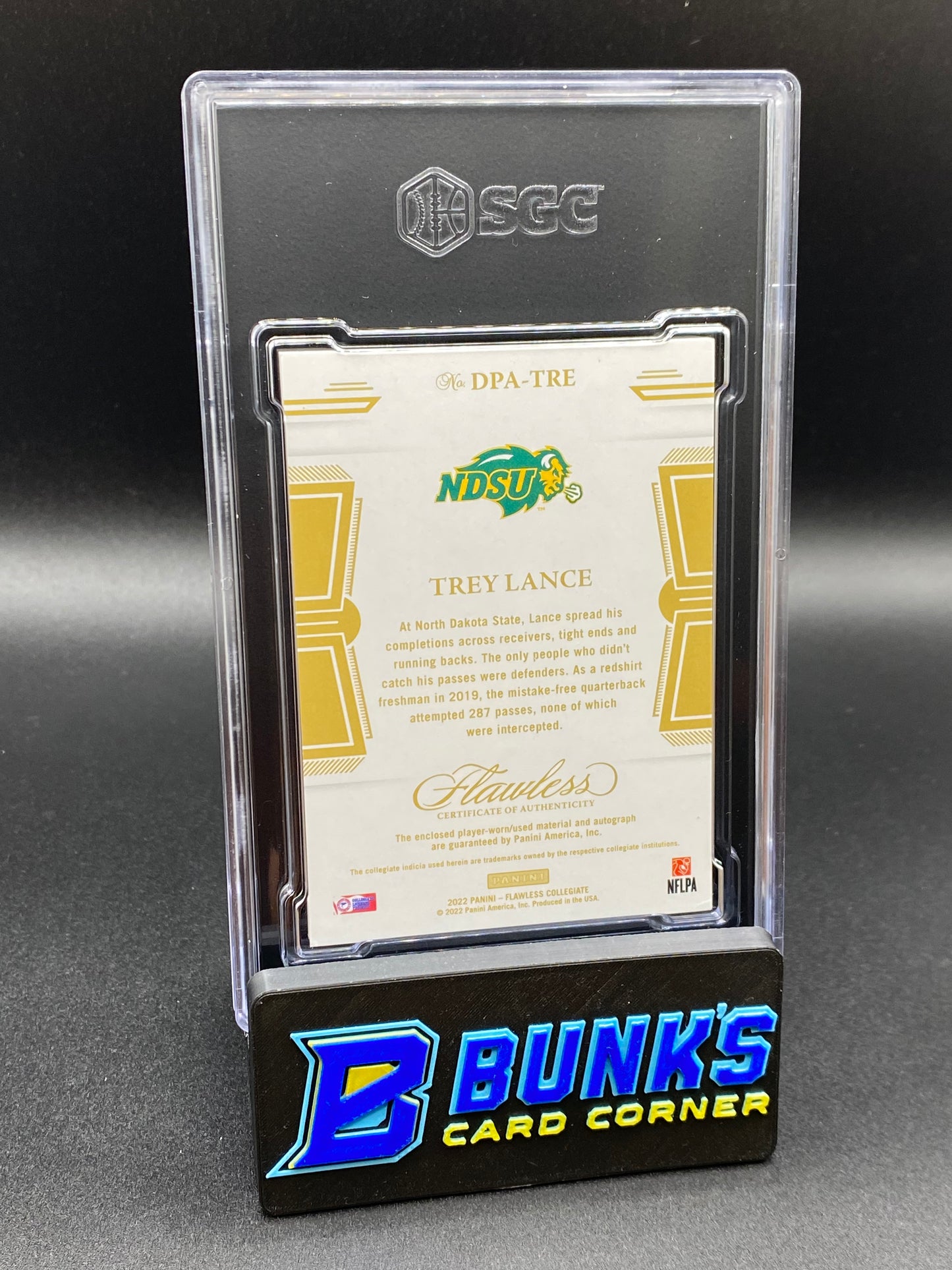 2022 Trey Lance Dual Patch Auto. SGC Authentic (Box 38)