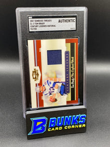 2007 Tom Brady Century Legends Material SGC Authentic Game Used (Box 38)