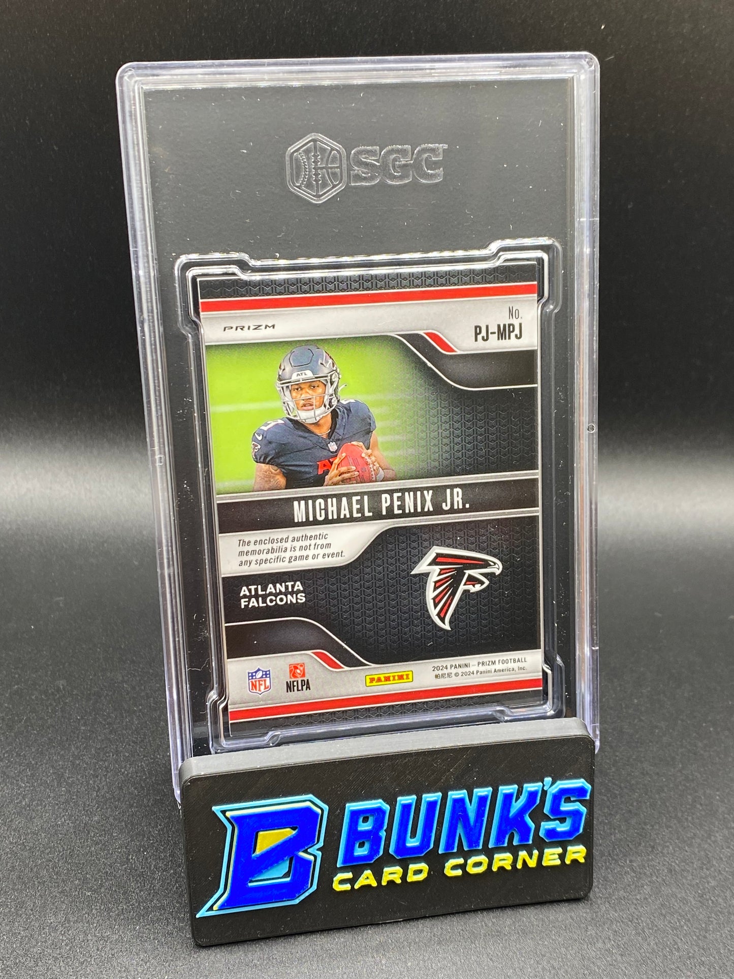 2024 Michael Penix Jr. Premier Jerseys Neon Green Pulsar Prizm SGC 10 (Box 38)