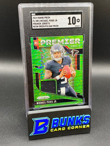 2024 Michael Penix Jr. Premier Jerseys Neon Green Pulsar Prizm SGC 10 (Box 38)