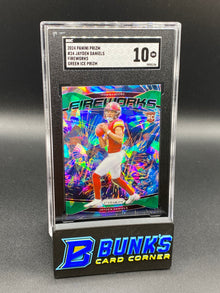2024 Jayden Daniels Fireworks Green Ice Prizm RC SGC 10 (Box 39)