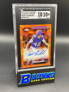 2024 Will Reichard Rookie Auto. Orange SGC 10/10 RC (Box 39)