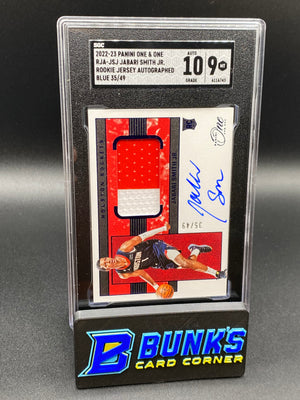 2022-23 Jabari Smith Jr. Rookie Jersey Auto. Blue SGC 10/9