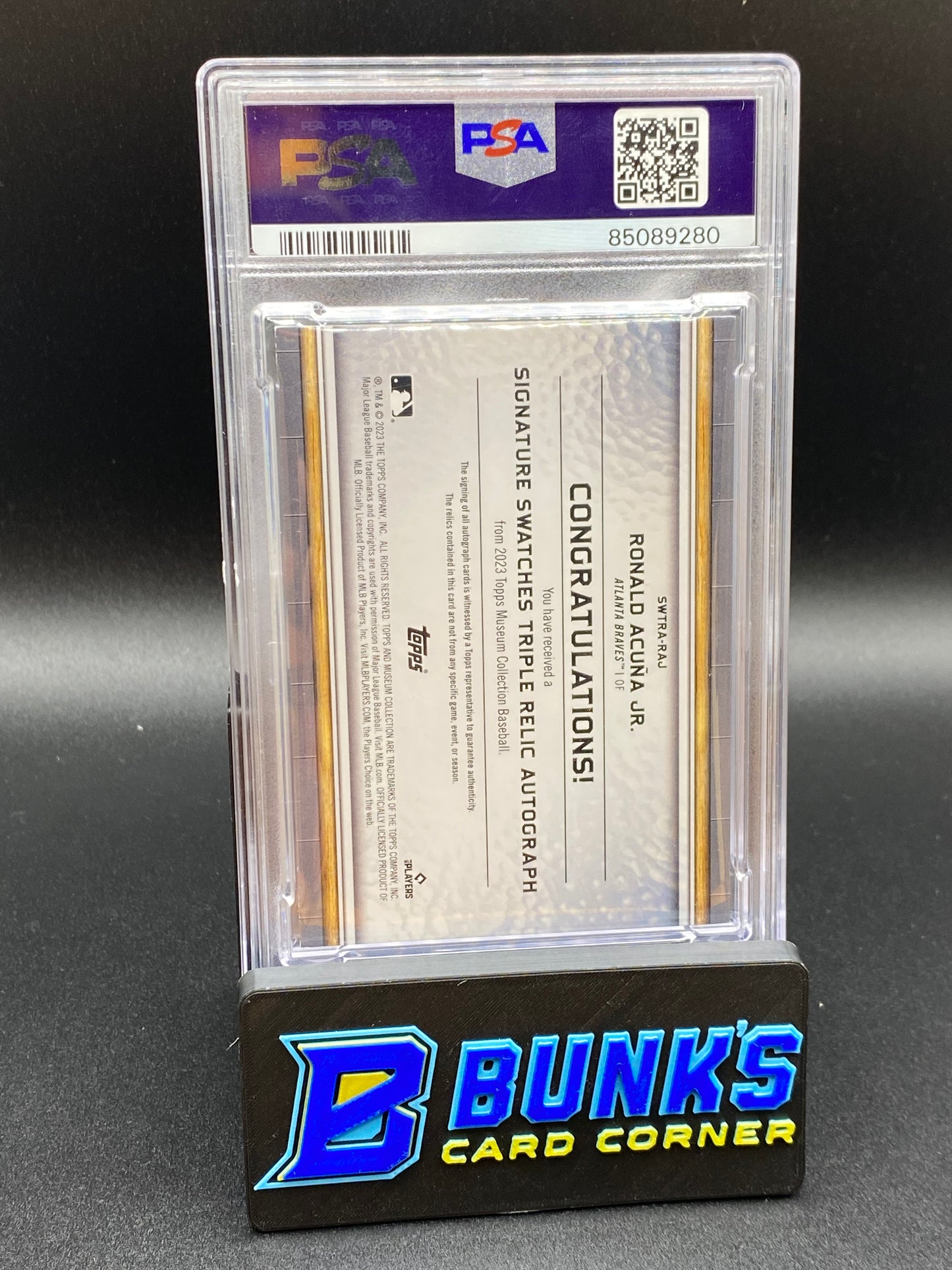 2023 Ronald Acuna Jr. Auto. Three Relic PSA 8 (Box 41)