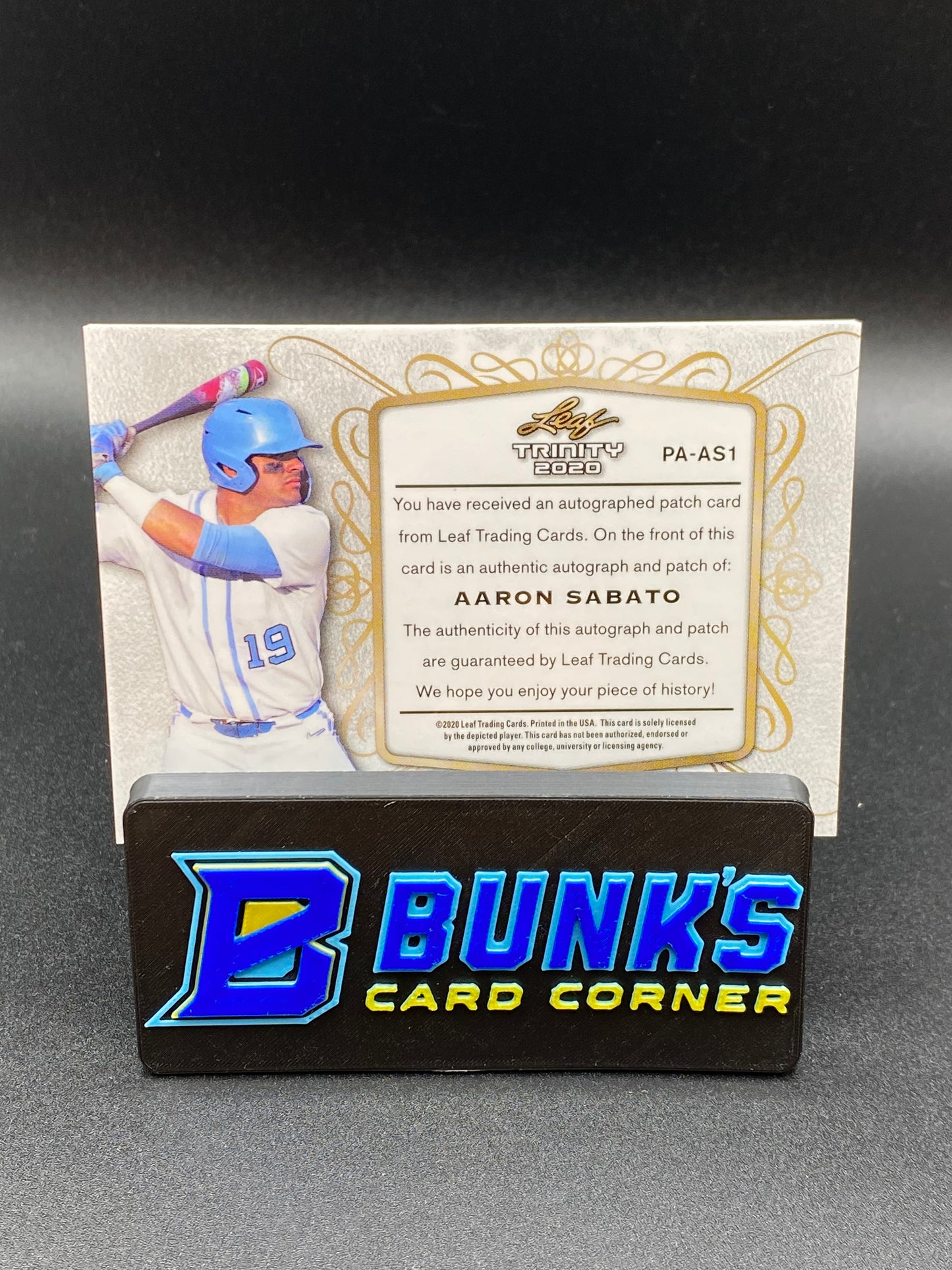 Aaron Sabato Auto. Button Jersey 11/25 SP (Box 41)