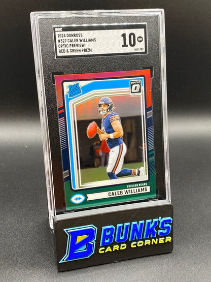 2024 Caleb Williams Red and Green Prizm SP RC SGC 10 (Box 42)